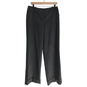 NWT Ann Taylor Loft Wool Ann Wide Leg Dress‎ Pants Black White Dots Size 6